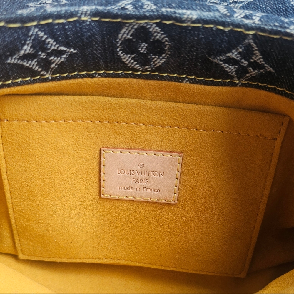 Louis Vuitton Limited Edition Raye Monogram Mini Denim Pleaty Bag - Picture 11 of 15